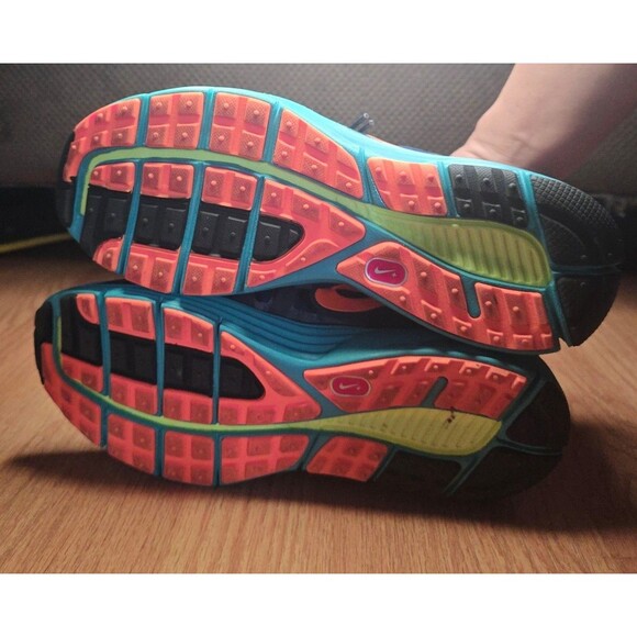 Nike Lunarglide 3 Lunarlon Fitsole Blue/Orange Running Shoes 8.5 - Picture 5 of 6